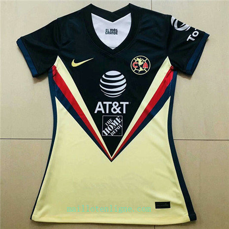 Maillot foot Club America Femme Jaune /Bleu Marine 2020 2021