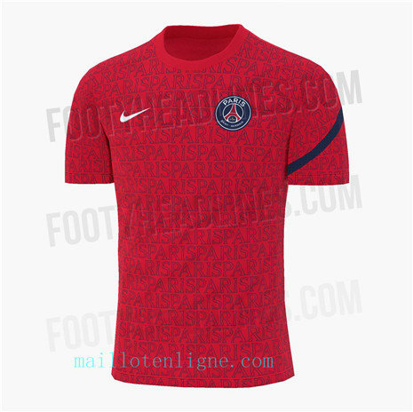 Maillot foot PSG Exterieur Pre-Match Rouge 2020 2021