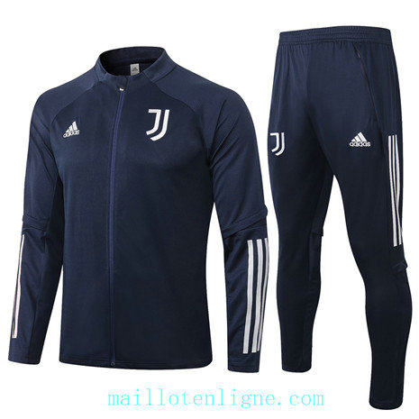 Ensemble foot Juventus Veste Survetement Bleu Marine 2020 2021