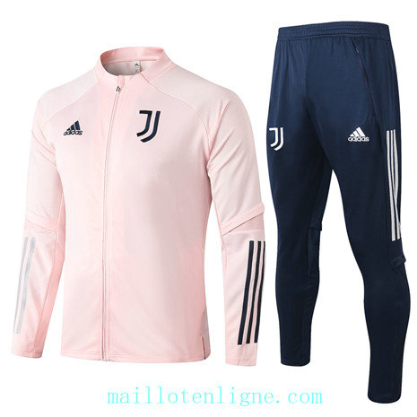 Ensemble foot Juventus Veste Survetement Rose 2020 2021