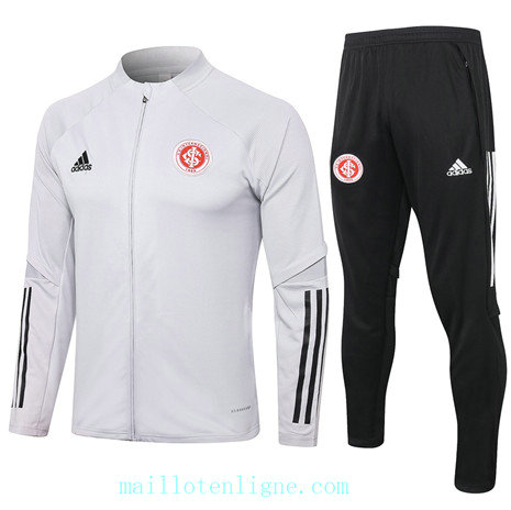 Ensemble foot SC Internacional Veste Survetement Gris 2020 2021