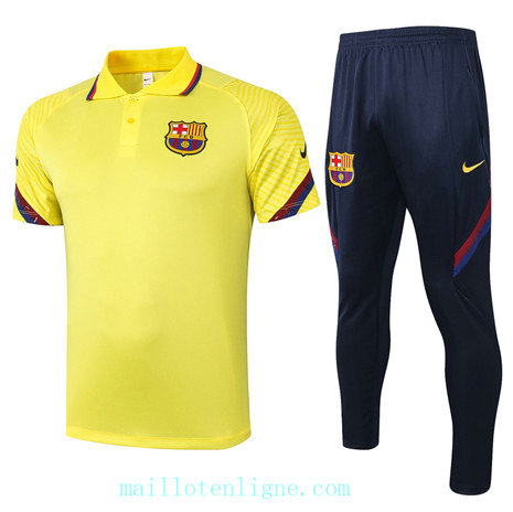 Maillot de Training Barcelone polo 2020 2021 Jaune