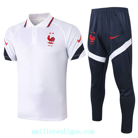 Thai Maillot du Training France polo 2020 2021 Blanc