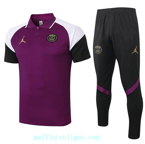 Maillot de foot Training Jordan polo 2020 2021 Pourpre