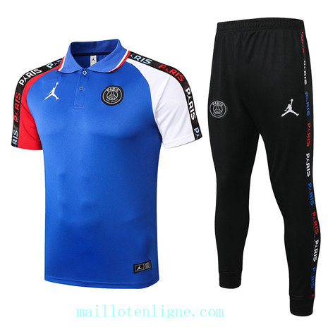 Maillot Training Jordan polo 2020 2021 Bleu/Rouge/Blanc