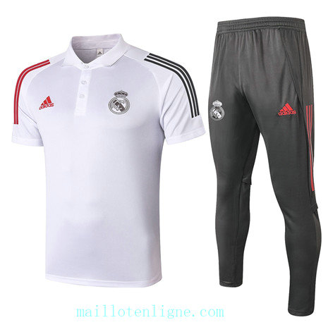 Maillot foot Training Real Madrid POLO 2020 2021 Blanc