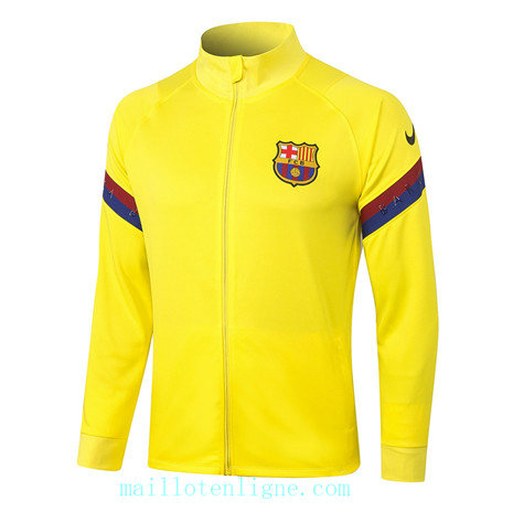 Vestes foot Barcelone 2020 2021 Jaune