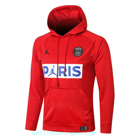 Sweat à Capuche PSG Jordan 2020 2021 Rouge / Blanc / Bleu