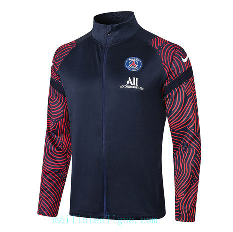 Vestes foot PSG 2020 2021 Bleu Marine/Rouge