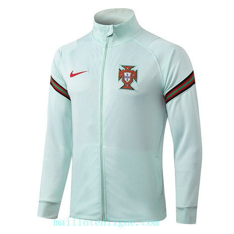 Vestes foot Portugal 2020 2021 Vert Clair Col Haut