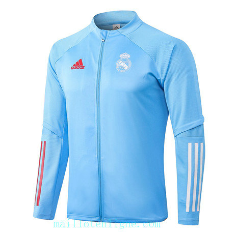 Vestes foot Real Madrid 2020 2021 Bleu Clair