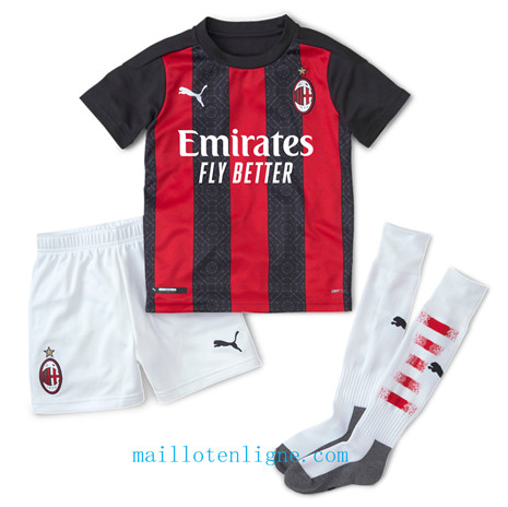 Thai Maillot de AC Milan Enfant Domicile 2020 2021