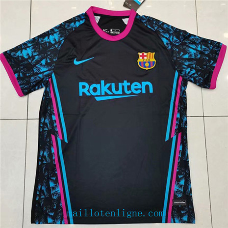 Thai Maillot du Barcelone Noir 2020 2021