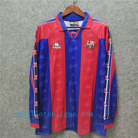 Thai Maillot du Classic Barcelone Domicile Manche Longue 1996-97