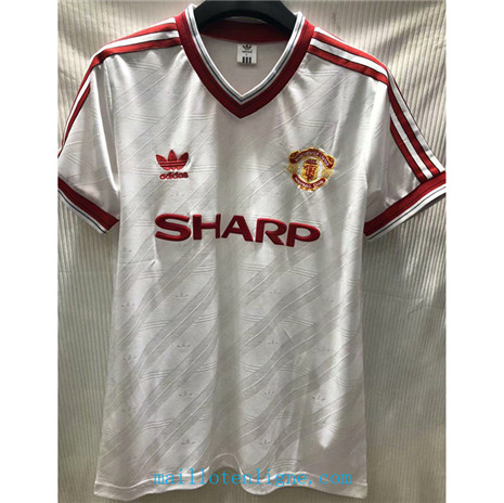 Thai Maillot de Classic Manchester United Exterieur Blanc 1986