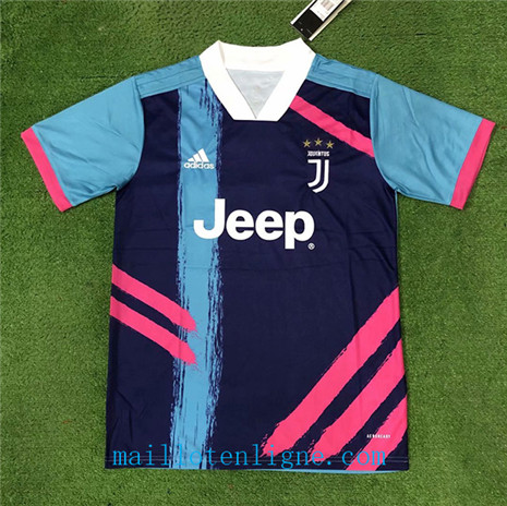 Thai Maillot du Juventus Bleu 2020 2021