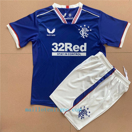 Thai Maillot de Rangers Enfant Domicile 2020 2021