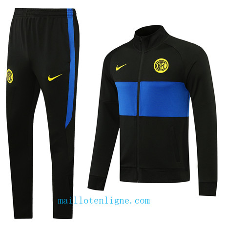 Thai Ensemble foot Inter Milan Veste Survetement Noir 2020 2021