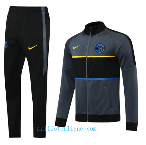 Thai Ensemble foot Inter Milan Veste Survetement Gris 2020 2021