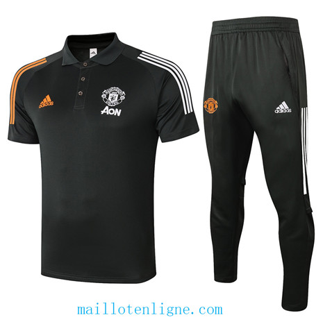 Thai Maillot Training POLO Manchester United Gris foncé 2020 2021