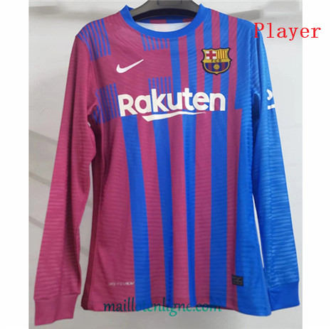 Thai Maillot Player Barcelone Domicile Manche Longue 2021 2022