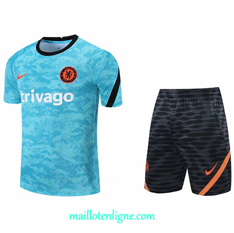 Thai Maillot Chelsea training light Bleu 2021 2022