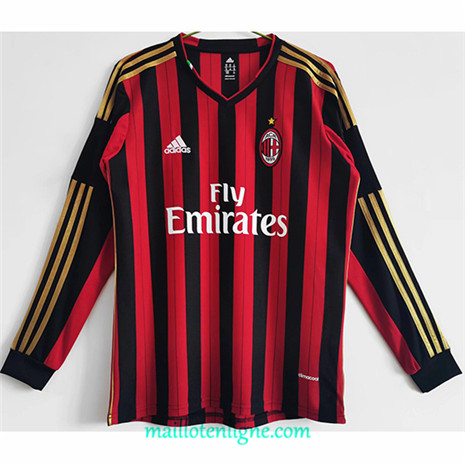 Thai Maillot Classic AC Milan Domicile Manche Longue 2013-14