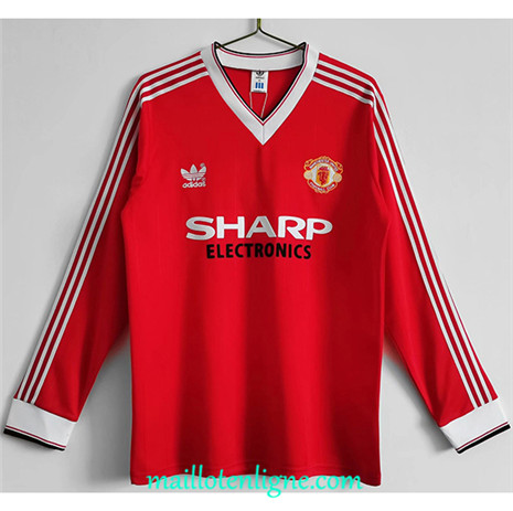 Thai Maillot Classic Manchester United Domicile Manche Longue 1983