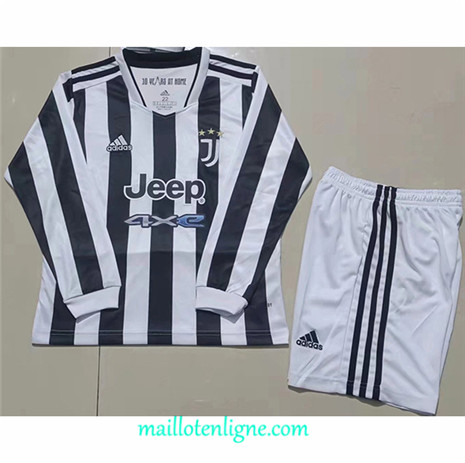 Thai Maillot Juventus Enfant Domicile Manche Longue 2021 2022