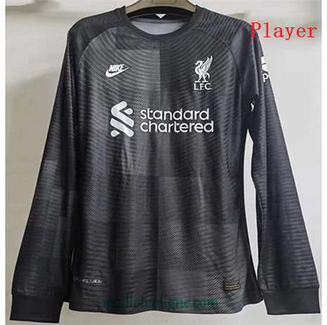 Thai Maillot Player Liverpool Manche Longue Noir 2021 2022