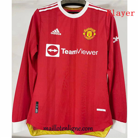 Thai Maillot Player Manchester United Domicile Manche Longue 2021 2022