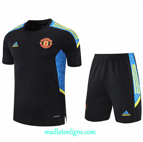 Thai Maillot Manchester United training Noir Dark Bleu edge 2021 2022