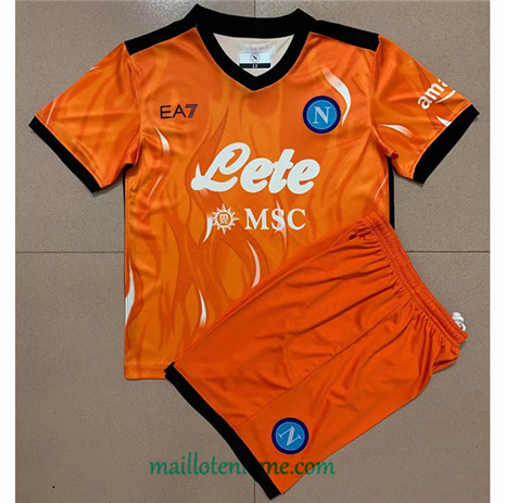 Thai Maillot Naples Enfant Gardien de but Orange 2021 2022