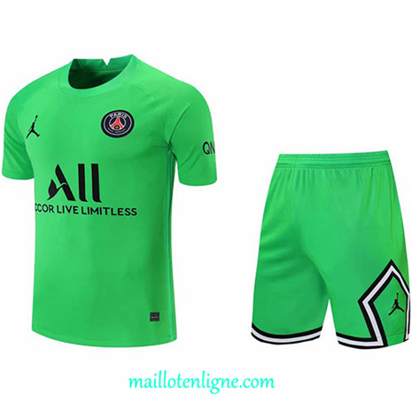 Thai Maillot PSG training + short Vert 2021 2022