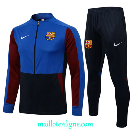 Thai Ensemble foot Barcelone Veste Survetement Bleu 2021 2022