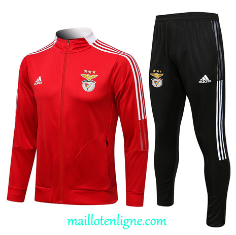 Thai Ensemble foot Benfica Veste Survetement Rouge 2021 2022