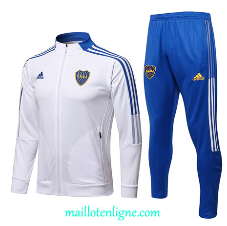 Thai Ensemble foot Boca Juniors Veste Survetement Blanc 2021 2022