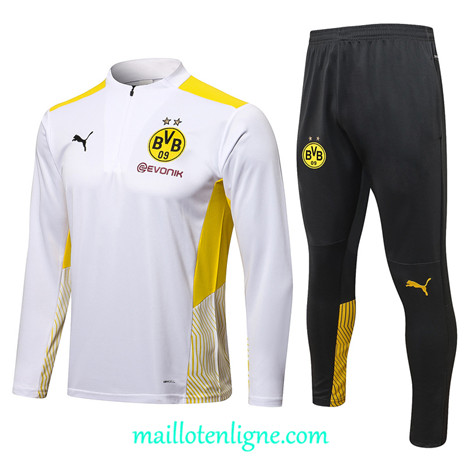 Thai Ensemble foot Borussia Dortmund Survetement Blanc 2021 2022