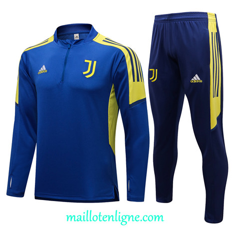 Thai Ensemble foot Juventus Survetement Champions league Bleu/Jaune 2021 2022