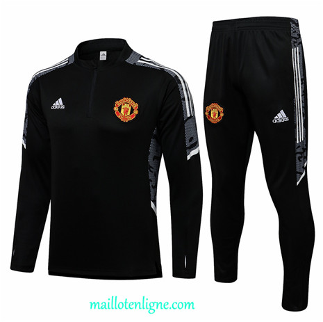 Thai Ensemble foot Manchester United Survetement Champions league Noir/Blanc 2021 2022