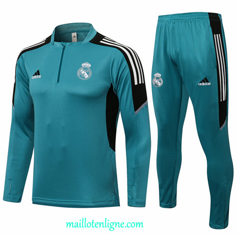 Thai Ensemble foot Real Madrid Survetement Bleu Clair/Blanc 2021 2022