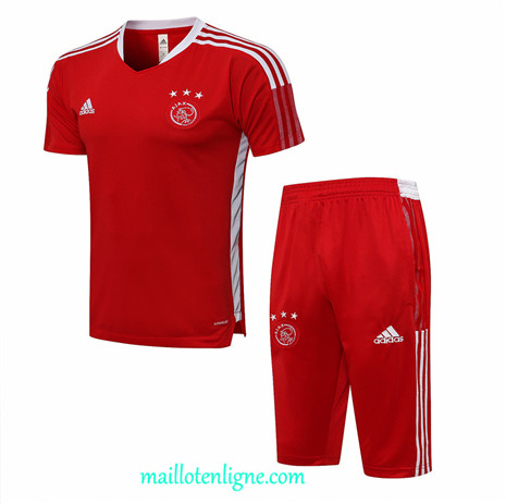 Thai Maillot Ensemble AFC Ajax Training 3/4 Rouge 2021 2022