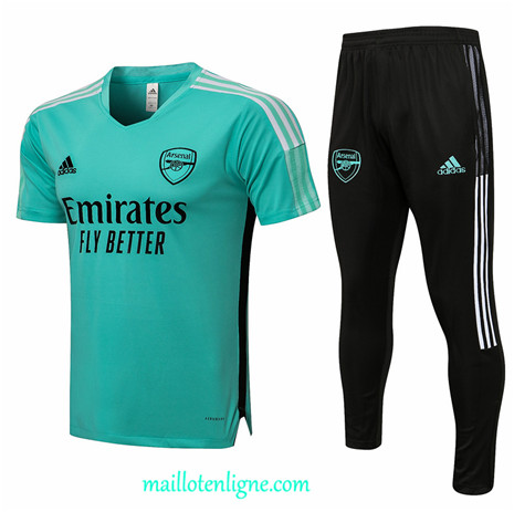 Thai Maillot Ensemble Training Arsenal Vert 2021 2022