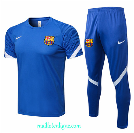 Thai Maillot Ensemble Barcelone Training Bleu 2021 2022