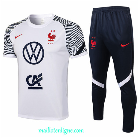 Thai Maillot Ensemble France Training Blanc 2021 2022