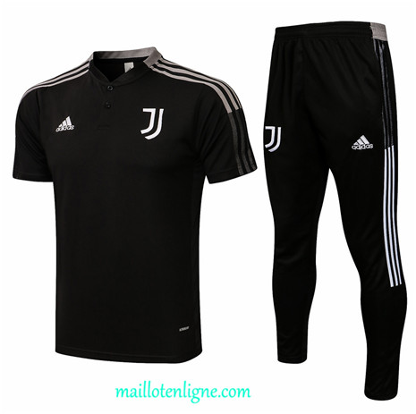 Thai Maillot Ensemble Polo Juventus Training Noir 2021 2022