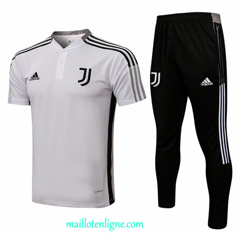 Thai Maillot Ensemble Polo Juventus Training Blanc 2021 2022