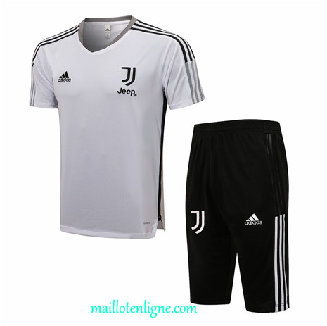 Thai Maillot Ensemble Juventus Training 3/4 Blanc 2021 2022