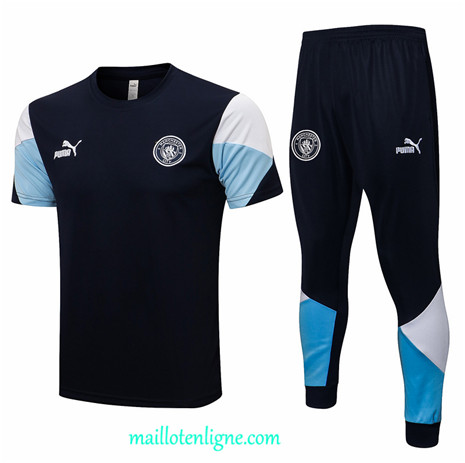 Thai Maillot Ensemble Training Manchester City Bleu Marine 2021 2022