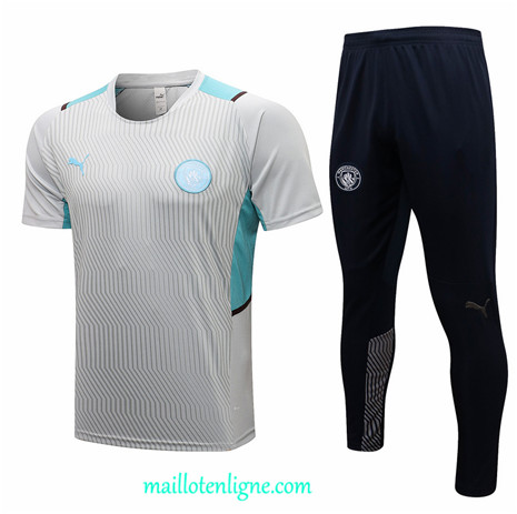 Thai Maillot Ensemble Manchester City Training Gris Clair 2021 2022